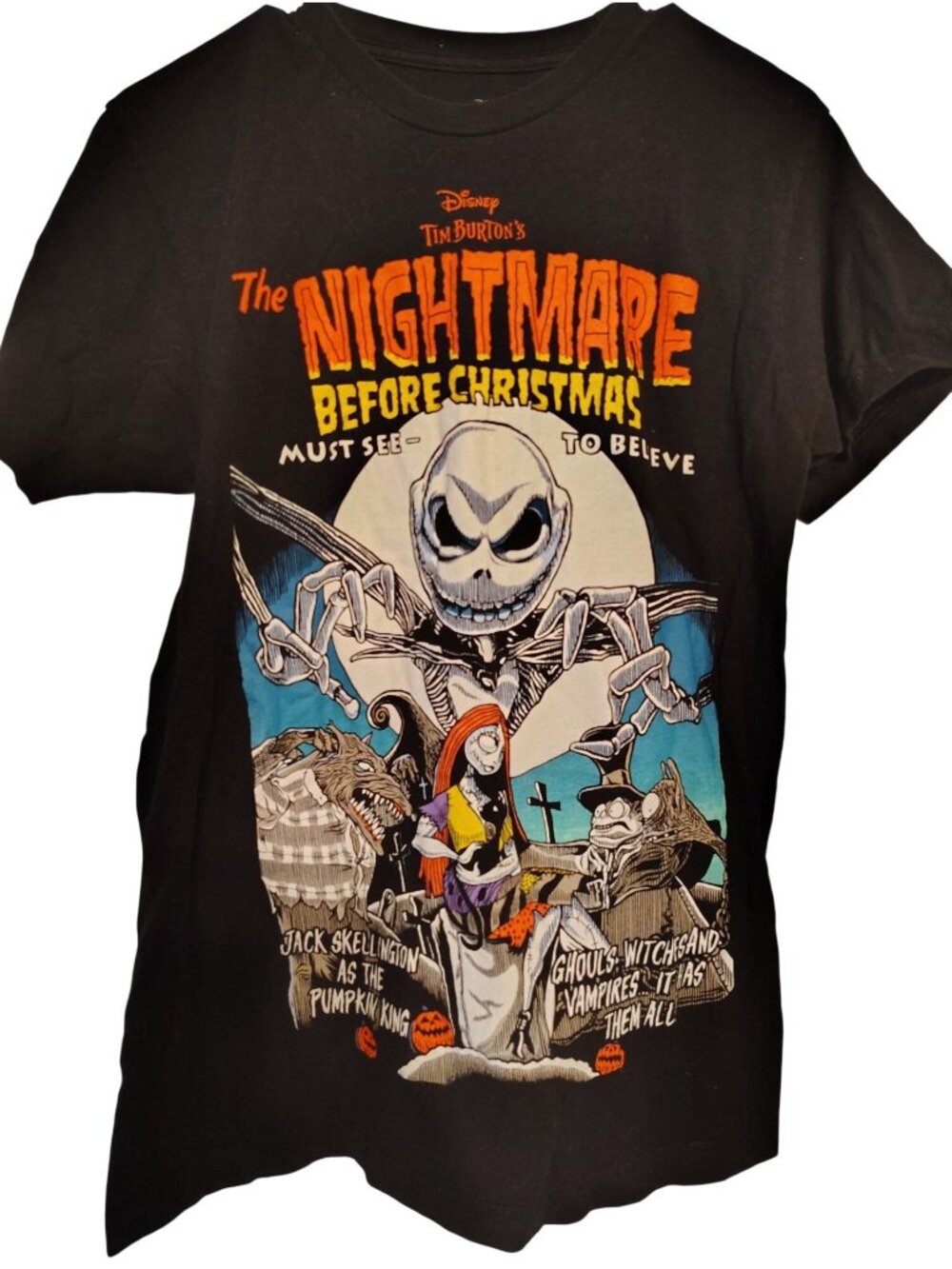 The Nightmare Before Christmas Medium T Shirt Must See to Believe Halloween